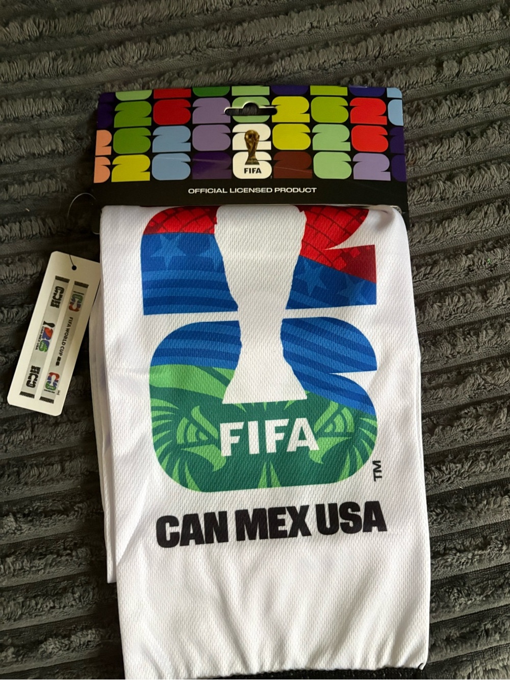 FIFA CAN MEX USA White Multi-Color Tournament Flag